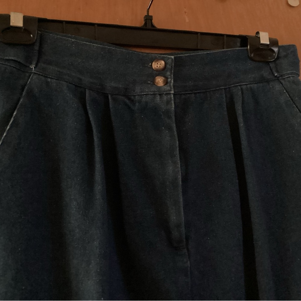 Denim midi skirt.